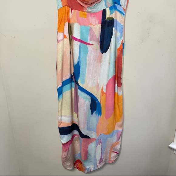 ❌SOLD❌NWT ANTHROPOLOGIE Square Cowl Neck Ruched Side Slip Dress (Altered) - Picture 11 of 15